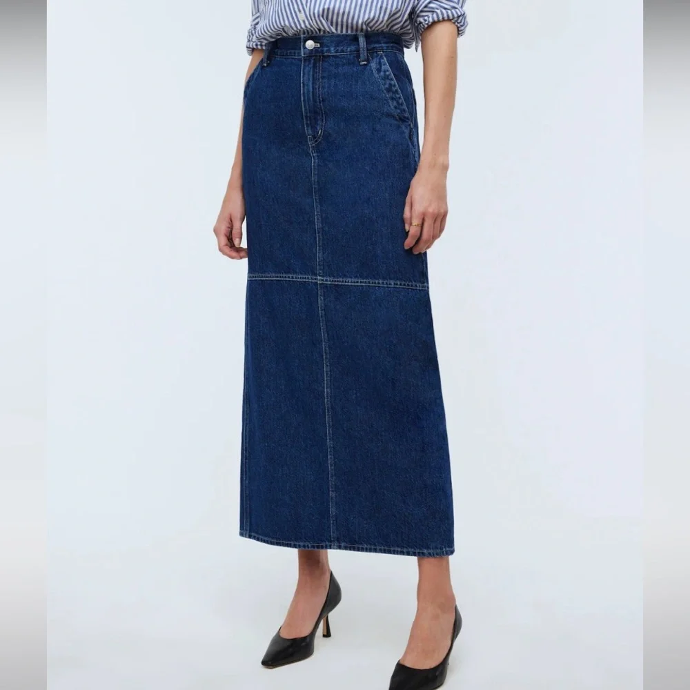 Denim Midi Skirt